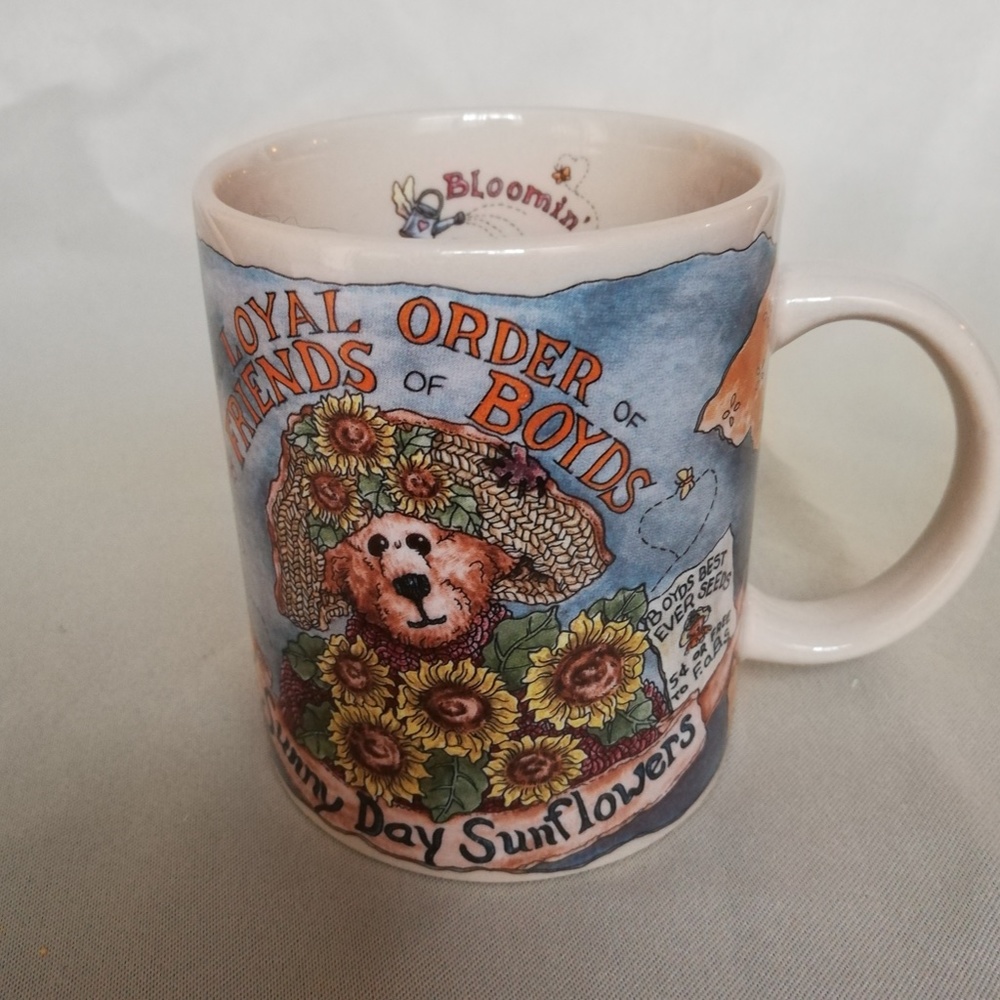 1998 The Boyds collection LTD Coffee Mug "Sunny Days Sun Flowers"